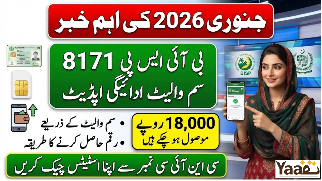 BISP 8171 January 2026 Payment Rs.18,000 Sent to SIM Wallet Accounts – CNIC Check Now