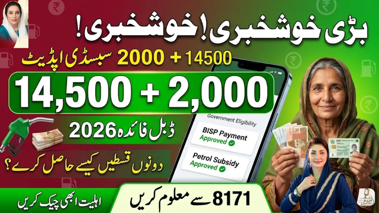 Good News 8171 BISP 14500 2026 and 2000 Petrol Subsidy Latest Eligibility Update